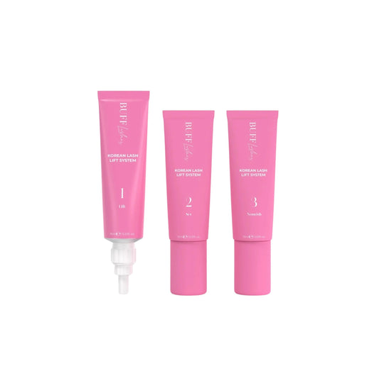 Buff Lashes - Korean Lash Lift Kit - 1,2 & 3
Steps - 3 × 15ml